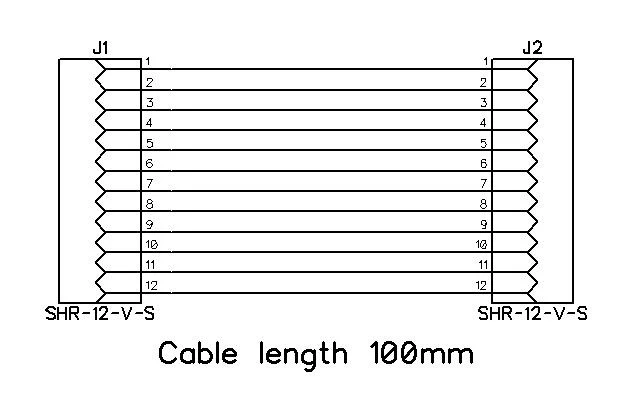 12 pin to 12 pin JST SH Wire Assembly - Image 3
