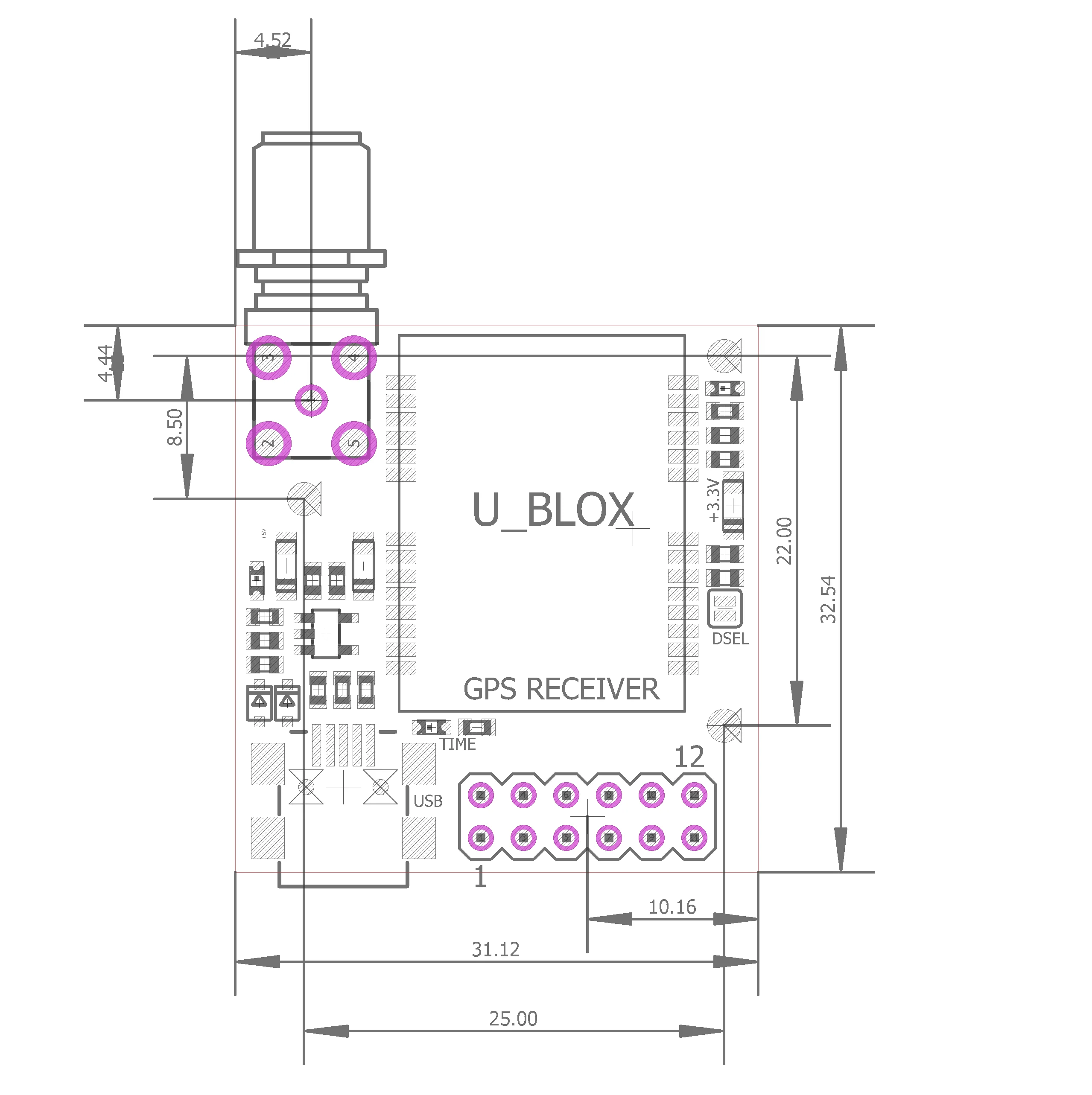 LEA-M8F time & frequency reference GNSS EVAL module - Image 3