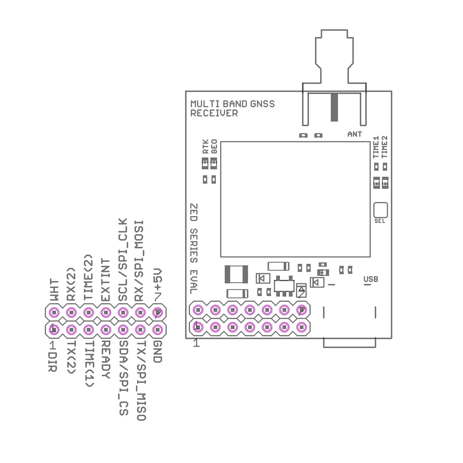 ZED-F9R RTK InCase PIN Dead Reckoning Breakout GNSS receiver board - Image 3