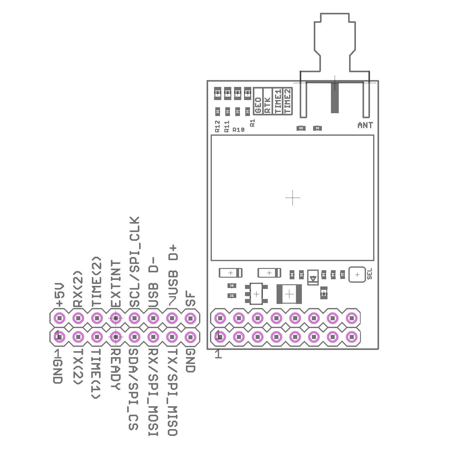 ZED-F9P RTK InCase PIN GNSS receiver board with IPEX (U.FL) with SAFEBoot pin - Image 3