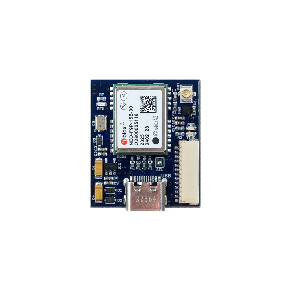 NEO-F9P-15B USB C Multi-band L1,L5 RTK GNSS U.FL antenna LIS3MDL