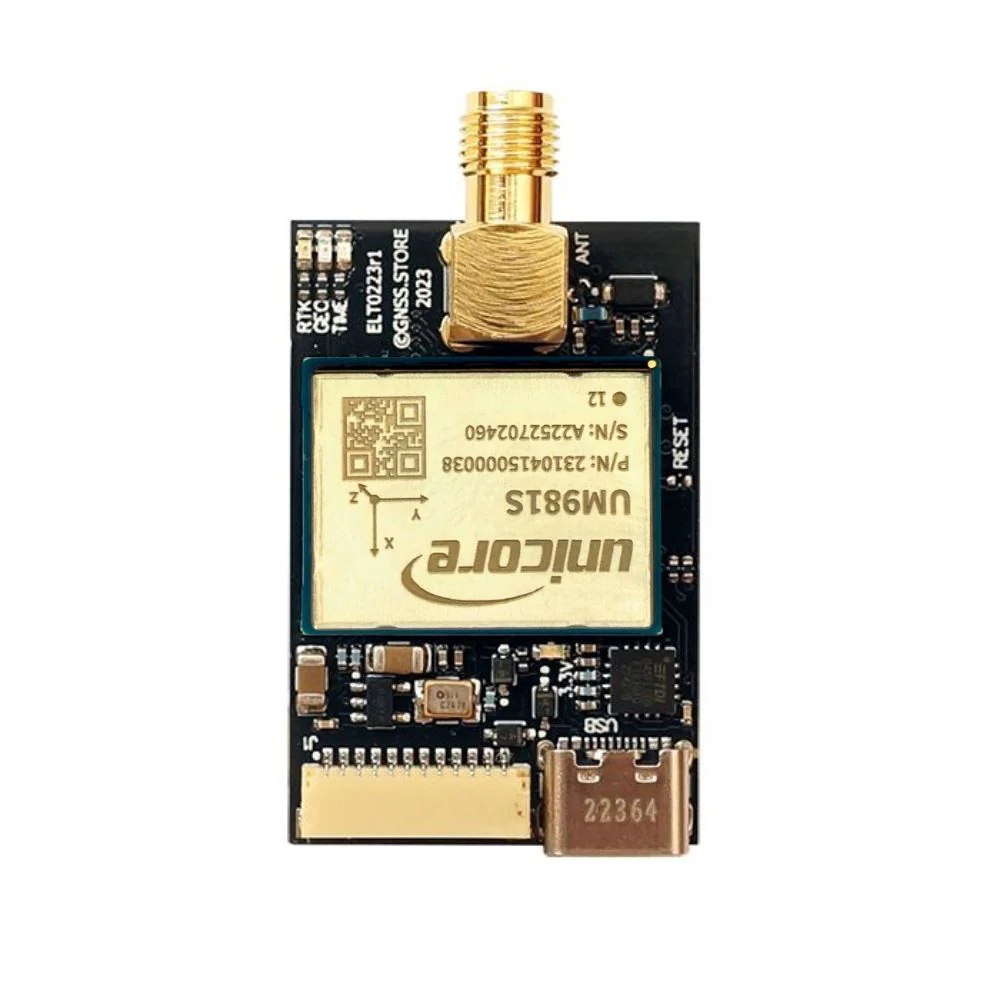 UM981 RTK GNSS receiver board with USB C and JST