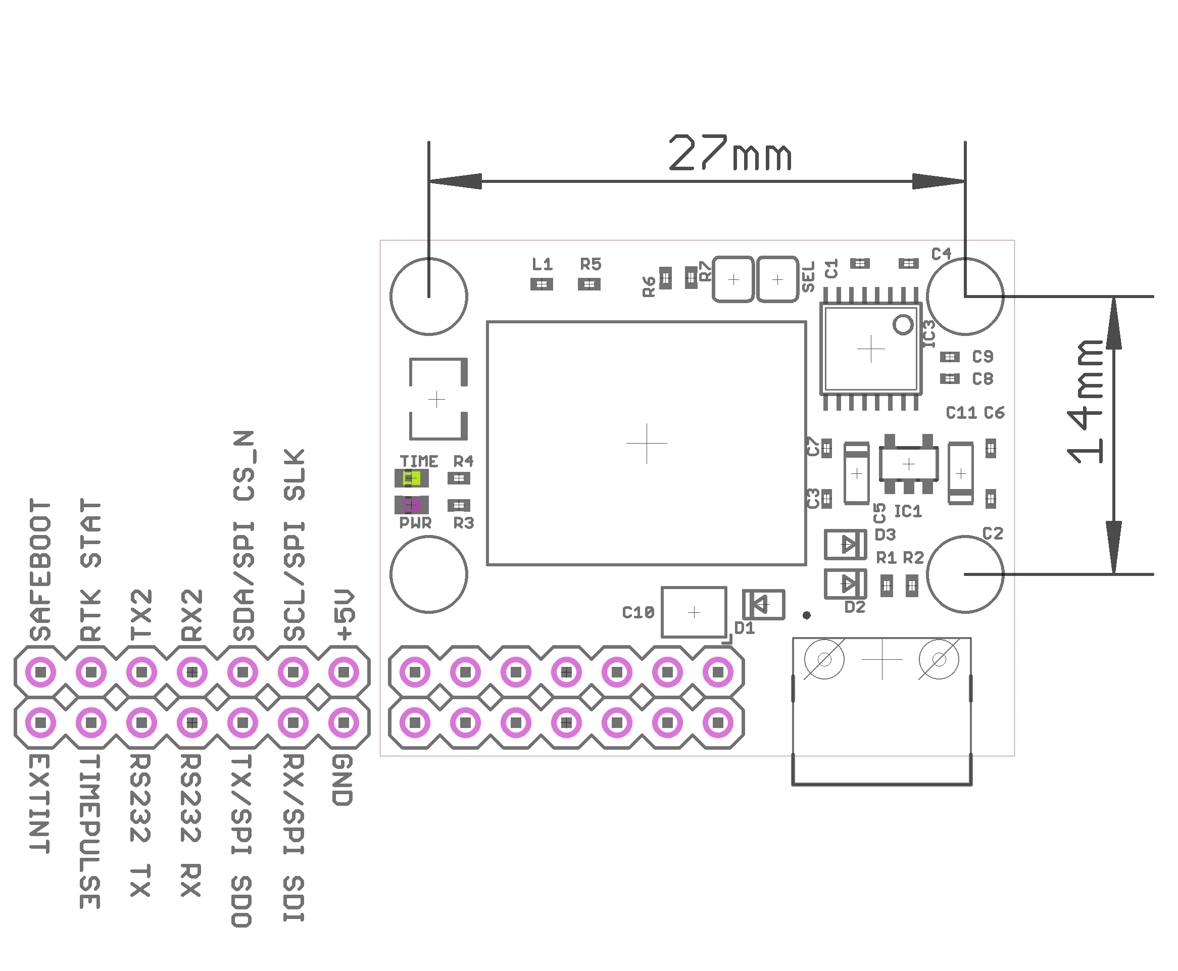 NEO-F9P-15B USB C RS232 Multi-band L1,L5 RTK GNSS UF.L antenna - Image 3