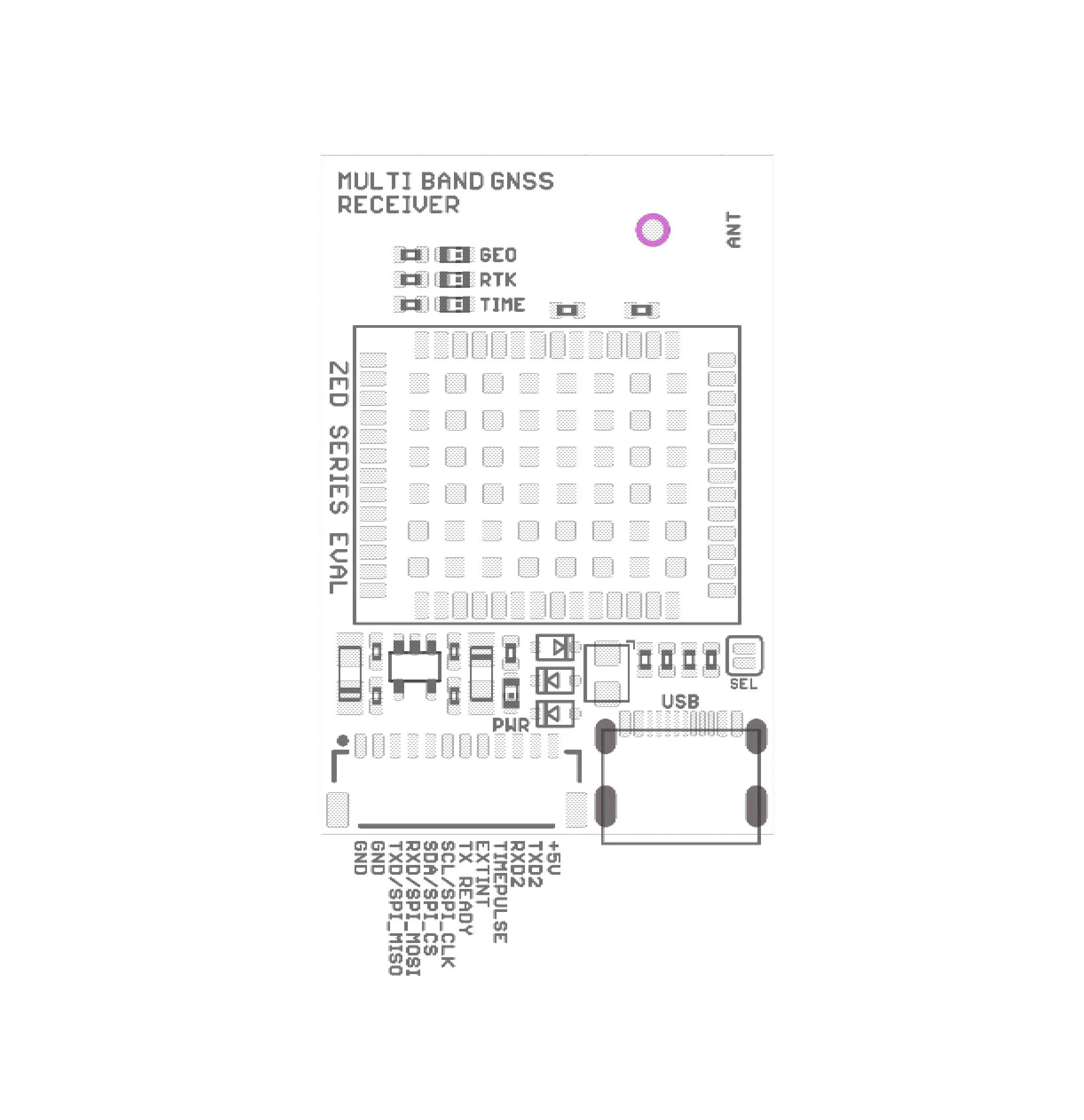 ZED-F9H high precision GNSS USB C module for heading applications with UF.L - Image 4