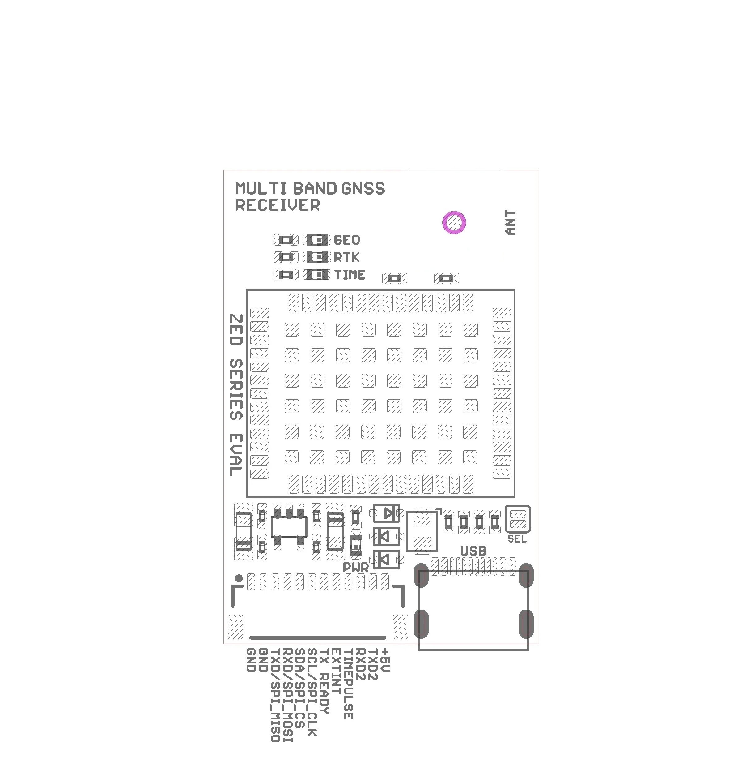 ZED-F9T-20B L1/L2/L5/E5a high accuracy USB C timing module with UF.L - Image 3