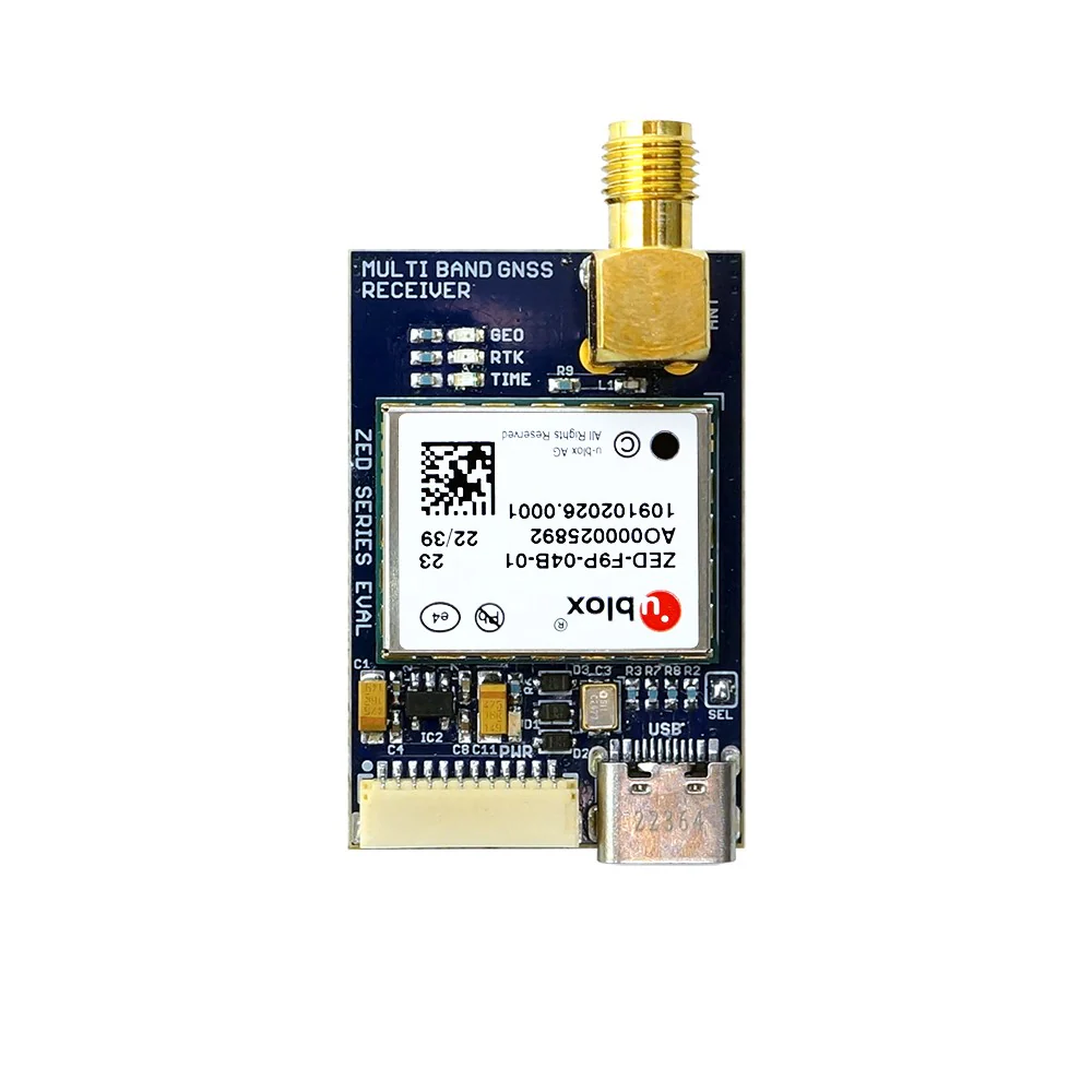 ZED-F9P RTK GNSS USB C receiver board with SMA Base or Rover - Image 2