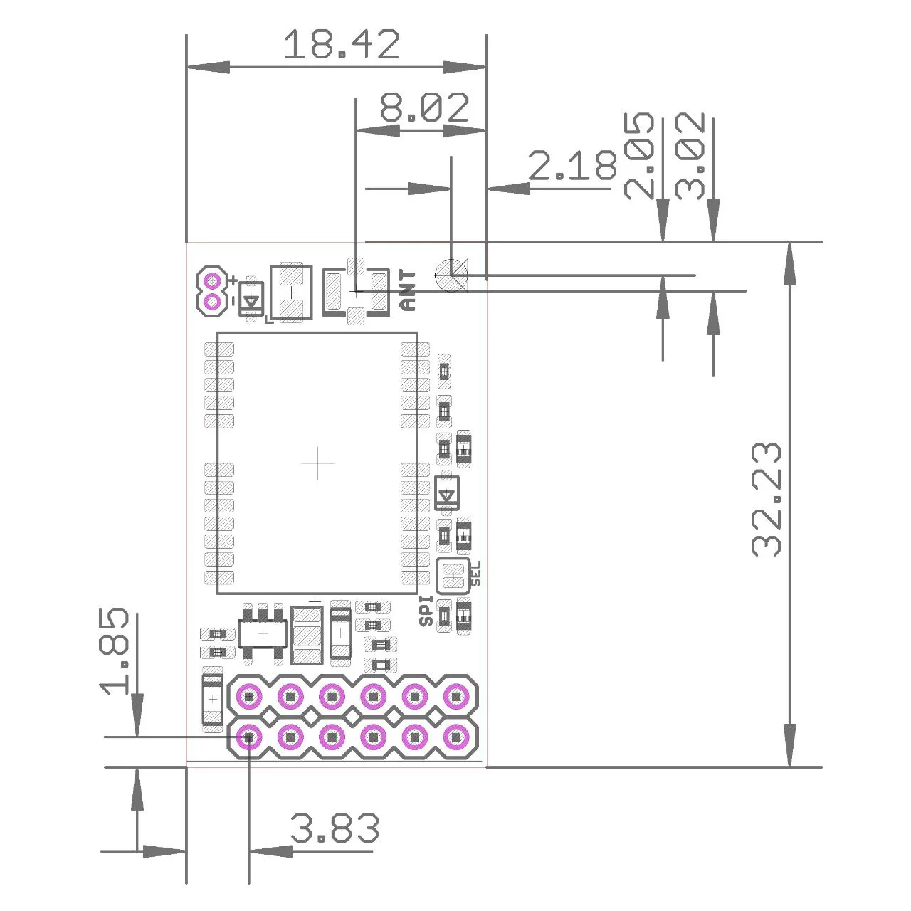 NEO-F10T InCase PIN series L1/L5/E5a TIME & RAW receiver board UF.L antenna connector - Image 3