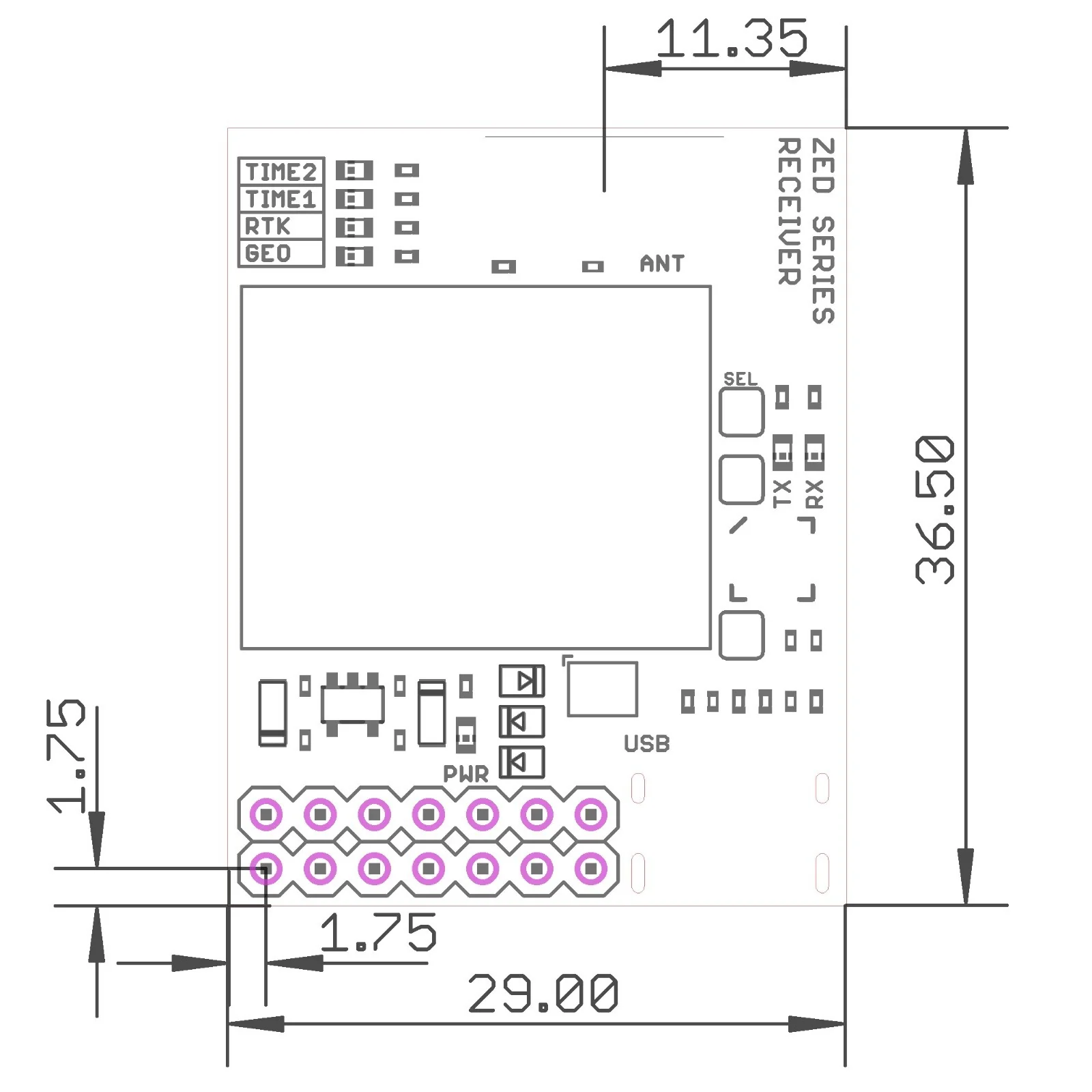 ZED-F9T-10B L1/L5/E5a 5G timing module with SMA and USB C - Image 4