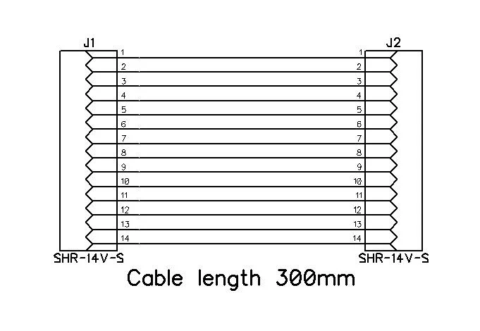 14 pin to 14 pin JST SH Wire Assembly - Image 3