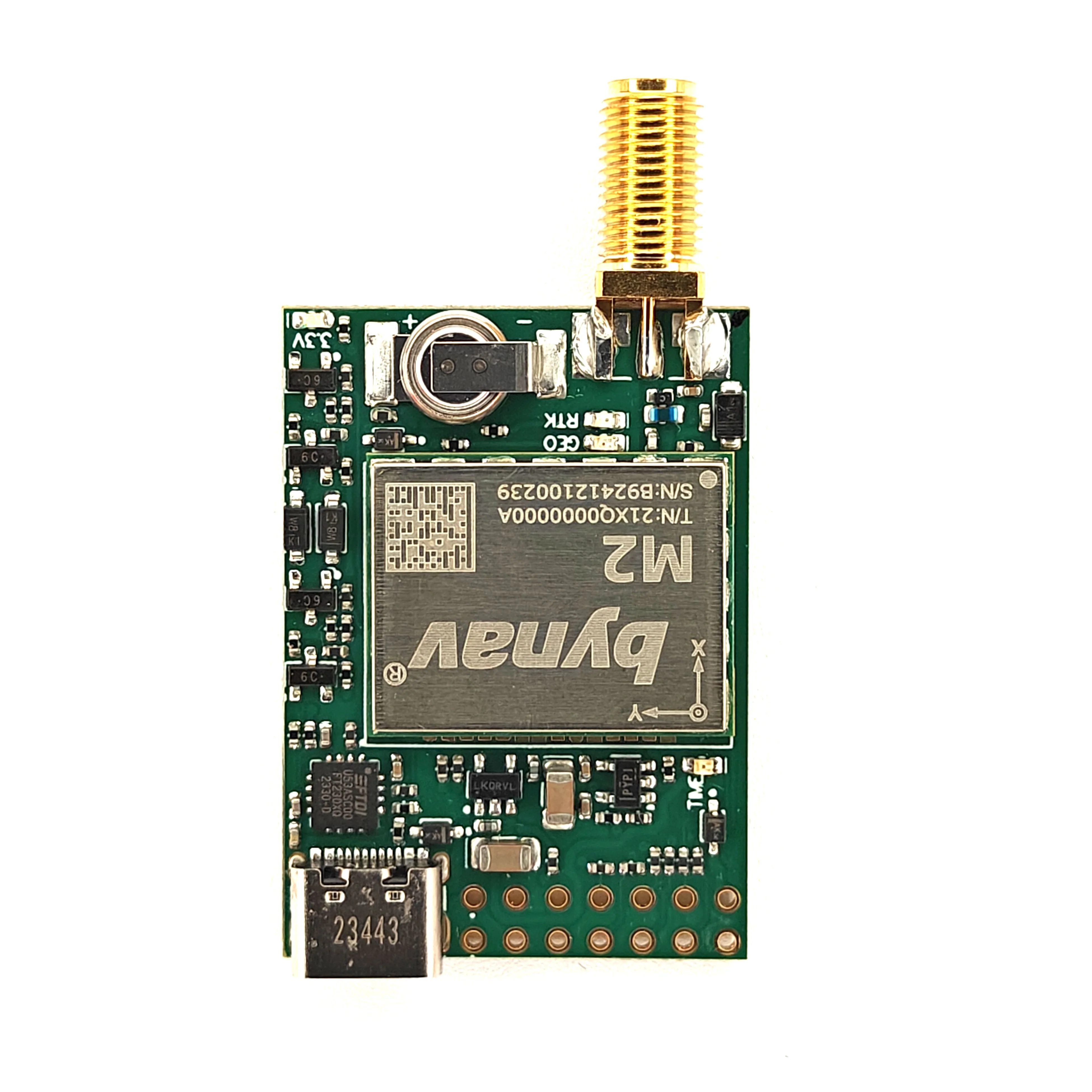 M21 RTK with IMU InCase PIN GNSS receiver board with USB C