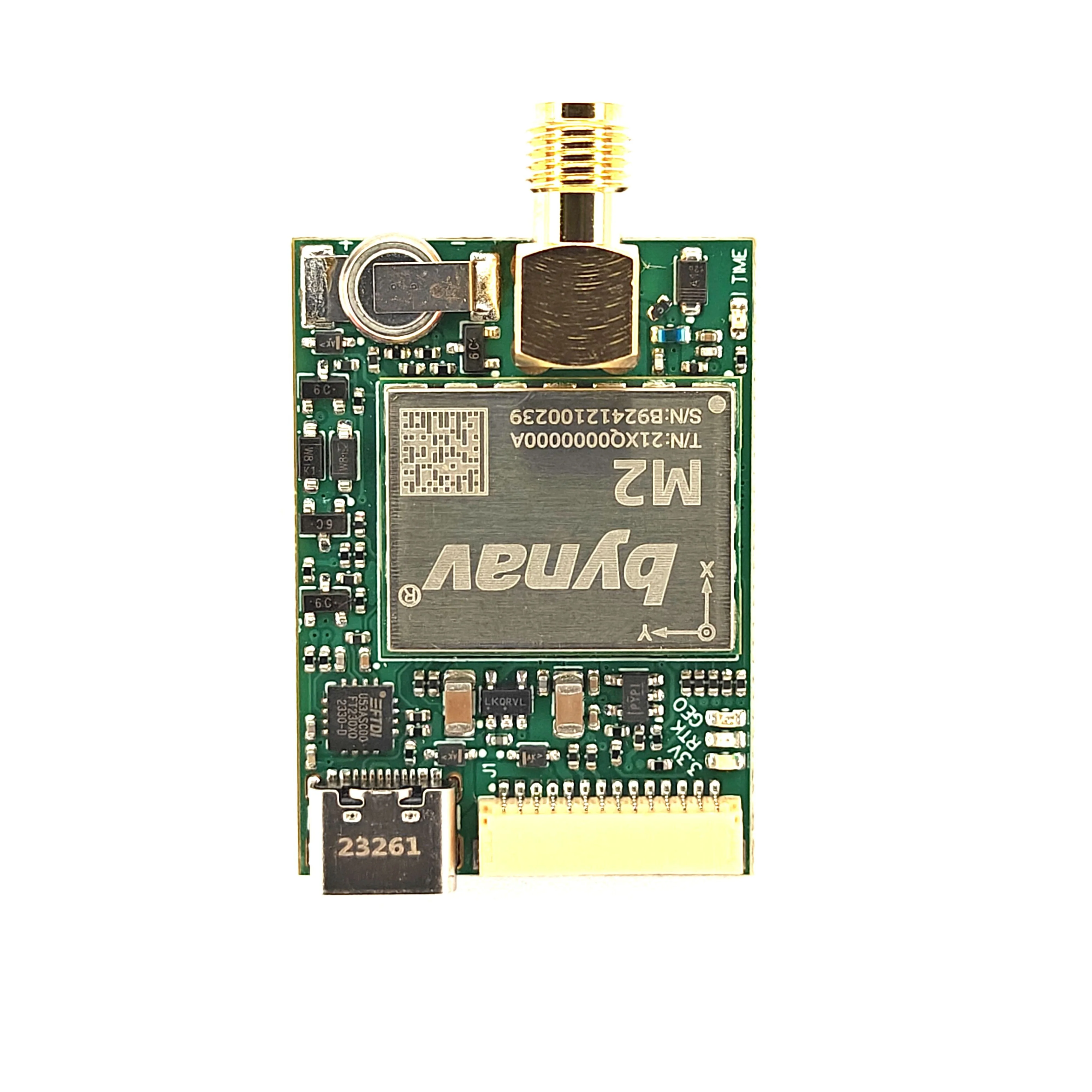 M21 RTK with IMU GNSS receiver board with USB C and JST