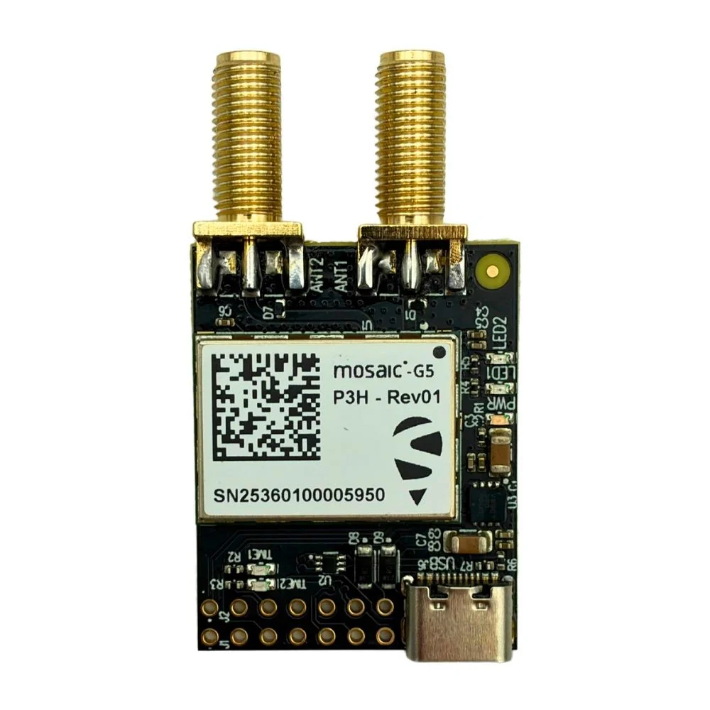 mosaic-G5 P3H Dual Channel RTK InCase PIN GNSS receiver board with USB C - Image 2